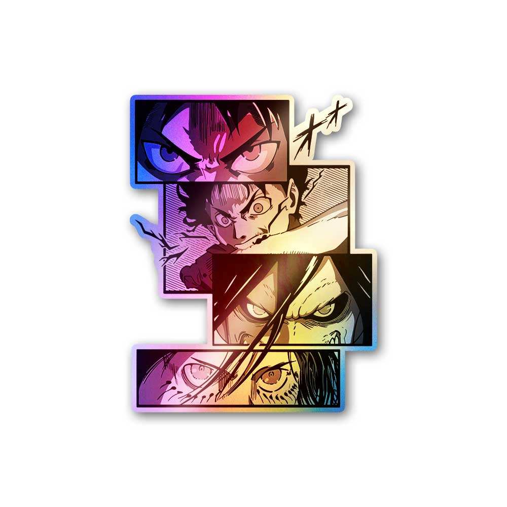 Eren Transform Holographic Sticker waterproof vinyl decal for laptop, bike, car & bottle