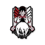 Eren Yeager Sticker waterproof vinyl decal for laptop, bike, car & bottle