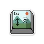 Esc 1.0 Sticker waterproof vinyl decal for laptop, bike, car & bottle
