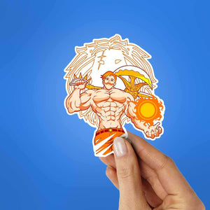 Escanor Sticker waterproof vinyl decal for laptop, bike, car & bottle