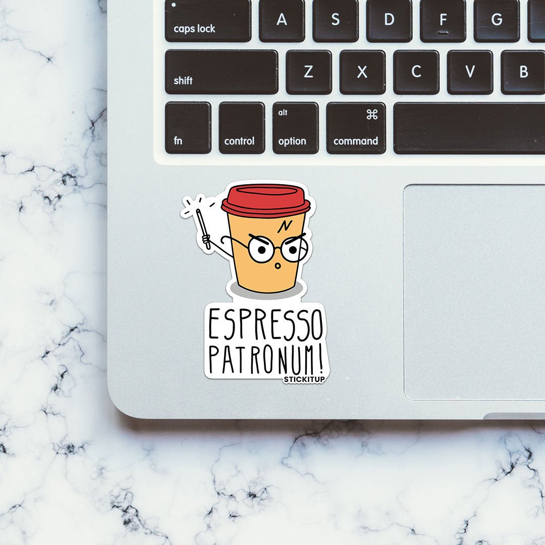 Espresso Patronum Sticker waterproof vinyl decal for laptop, bike, car & bottle