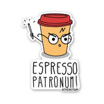 Espresso Patronum Sticker waterproof vinyl decal for laptop, bike, car & bottle