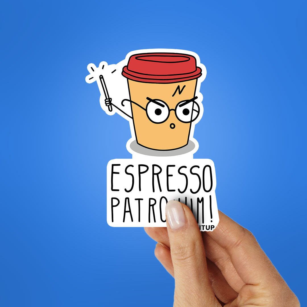 Espresso Patronum Sticker waterproof vinyl decal for laptop, bike, car & bottle