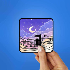 Evening Hour Sticker waterproof vinyl decal for laptop, bike, car & bottle
