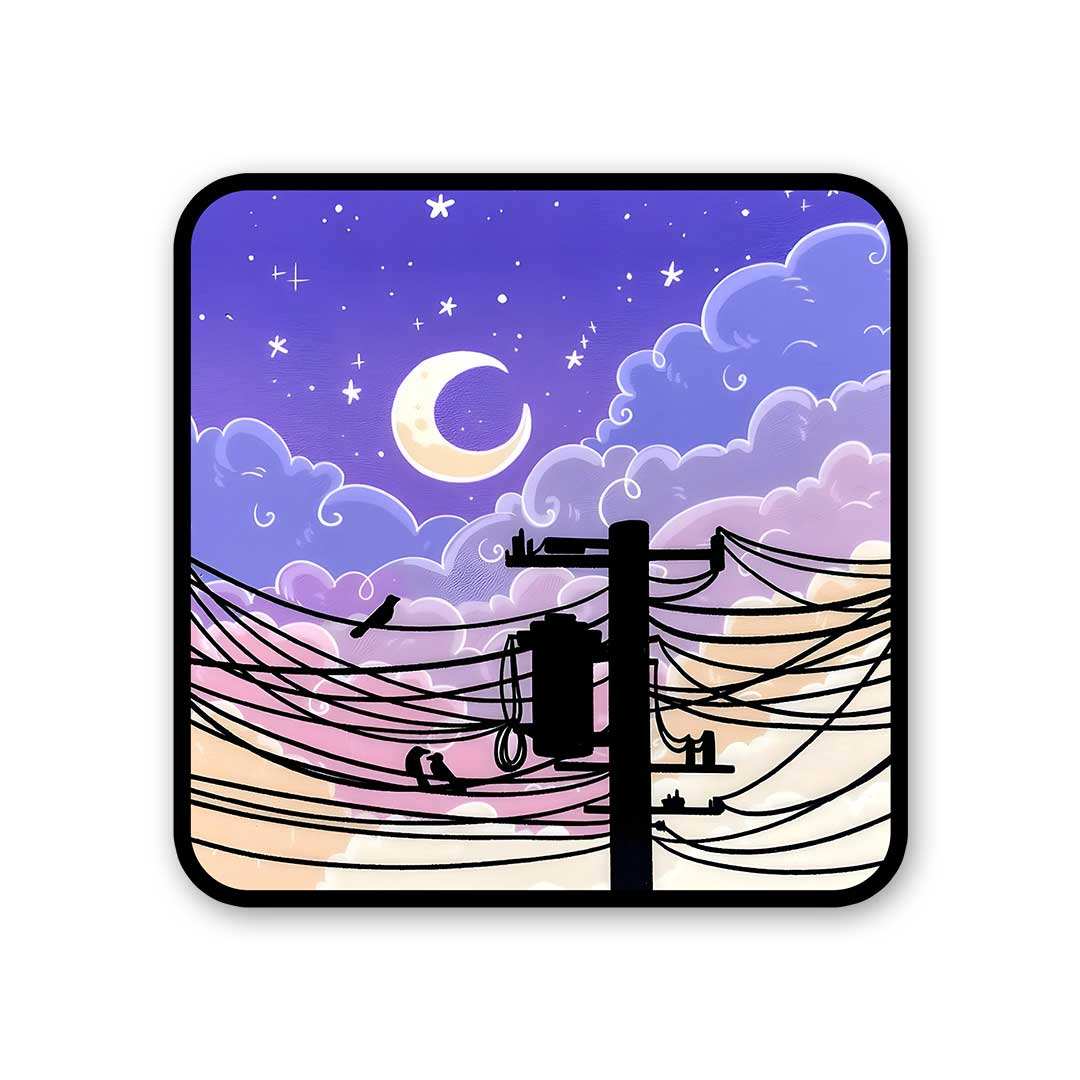 Evening Hour Sticker waterproof vinyl decal for laptop, bike, car & bottle