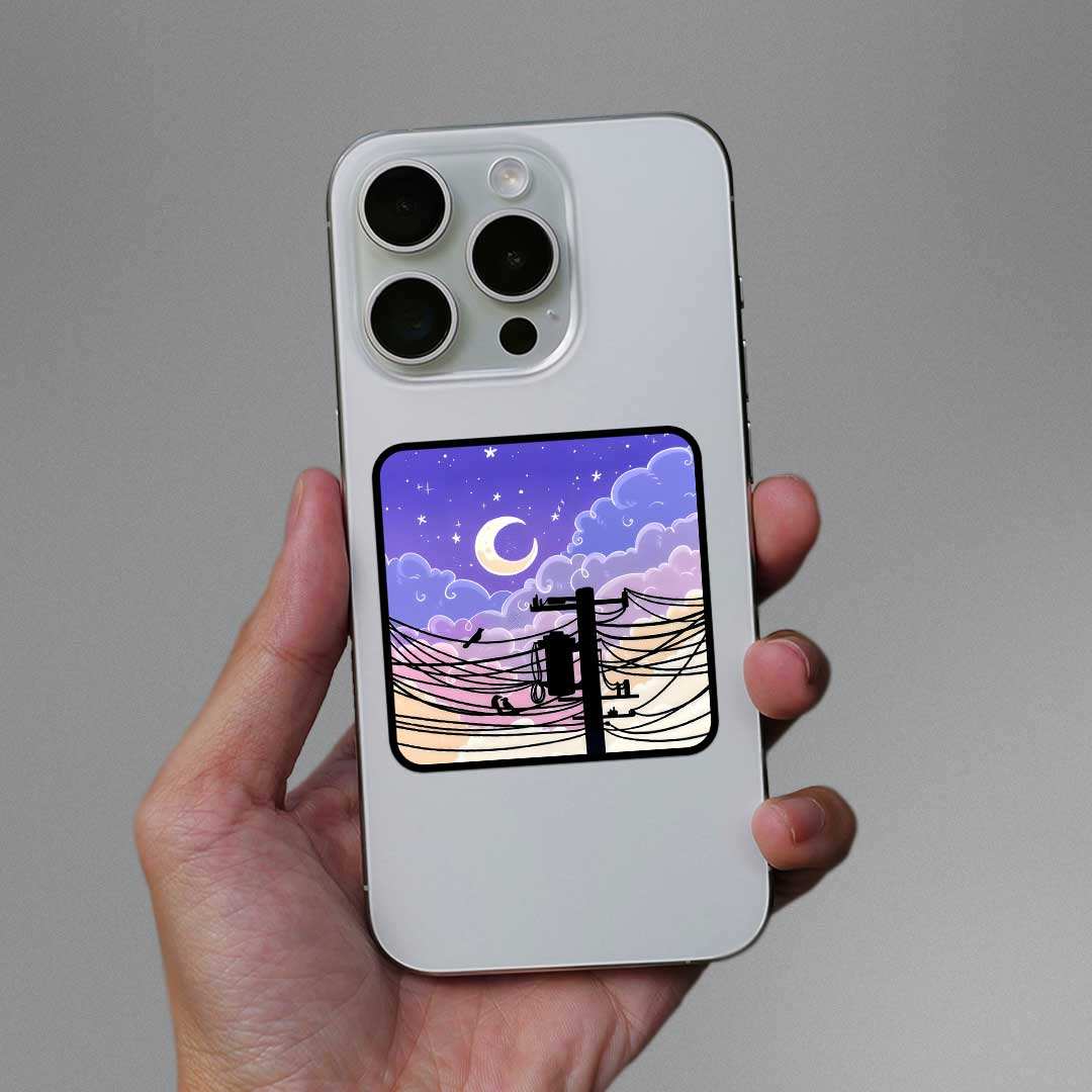 Evening Hour Sticker waterproof vinyl decal for laptop, bike, car & bottle