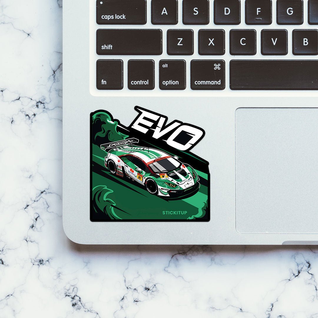 EVO Sticker waterproof vinyl decal for laptop, bike, car & bottle
