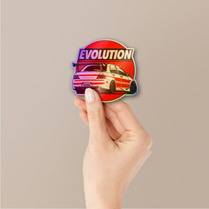 Evolution Red Racer Holographic Stickers - Holographic stickers | STICK IT UP