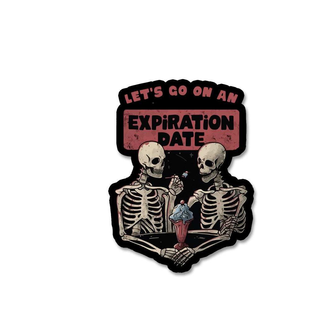 Expirtion Date Sticker waterproof vinyl decal for laptop, bike, car & bottle