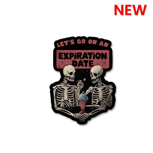 Expirtion Date Sticker waterproof vinyl decal for laptop, bike, car & bottle