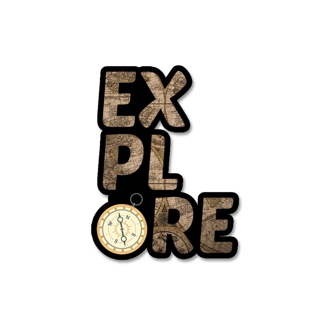 Explore Sticker waterproof vinyl decal for laptop, bike, car & bottle