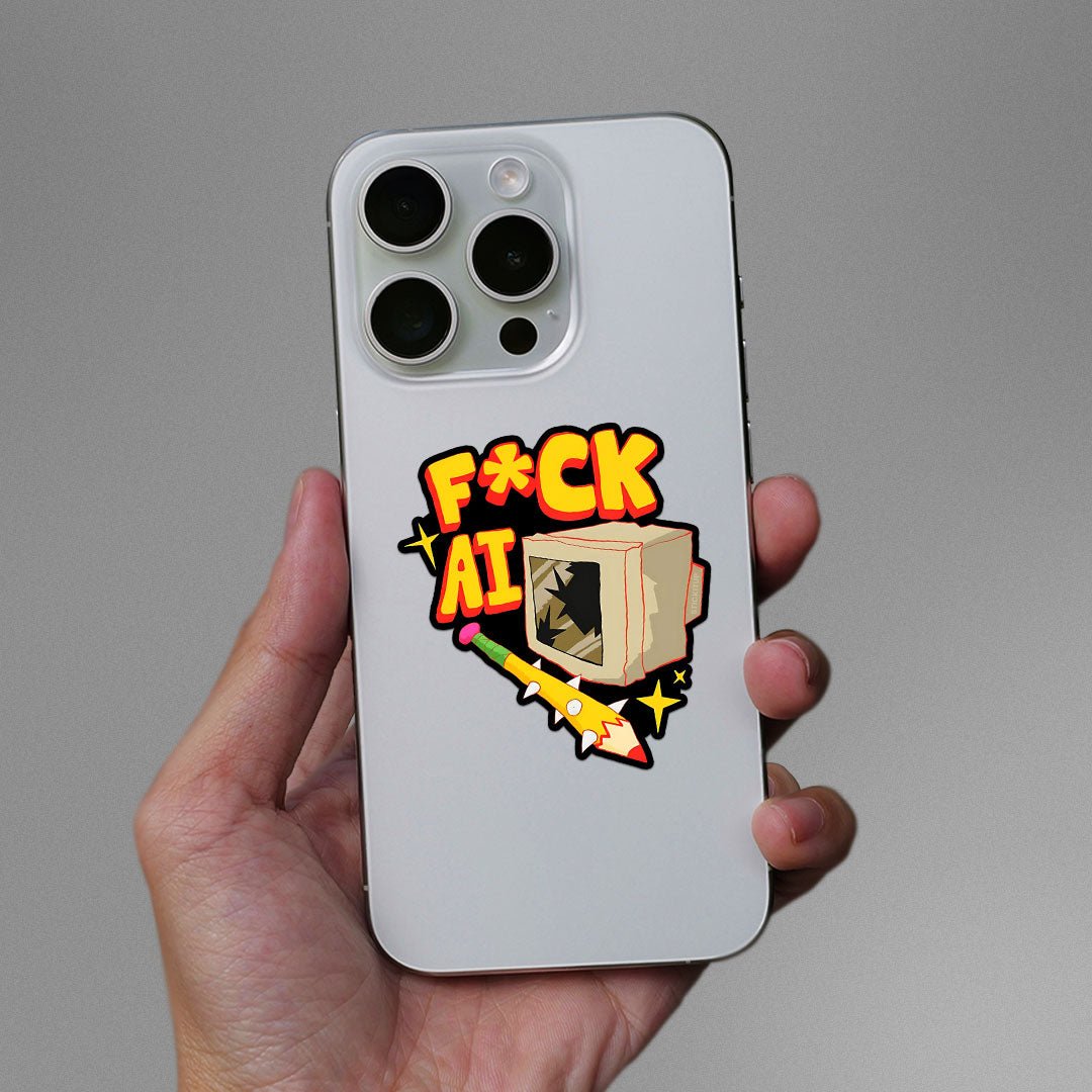 F Ck Ai Sticker waterproof vinyl decal for laptop, bike, car & bottle