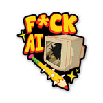 F Ck Ai Sticker waterproof vinyl decal for laptop, bike, car & bottle