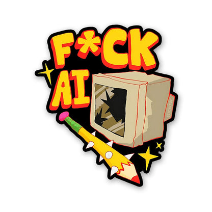 F Ck Ai Sticker waterproof vinyl decal for laptop, bike, car & bottle
