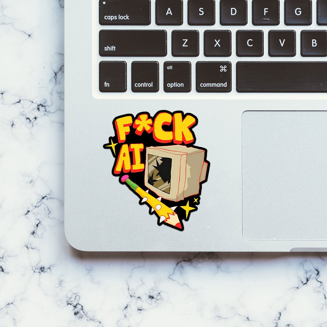 F Ck Ai Sticker waterproof vinyl decal for laptop, bike, car & bottle