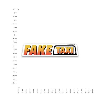 Fake Taxi Bumper Sticker - STICK IT UP