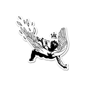 Fallen Angel Sticker waterproof vinyl decal for laptop, bike, car & bottle