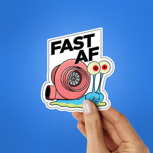 Fast Af Sticker waterproof vinyl decal for laptop, bike, car & bottle