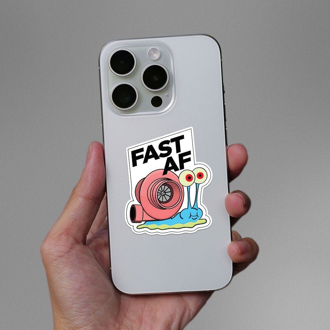 Fast Af Sticker waterproof vinyl decal for laptop, bike, car & bottle