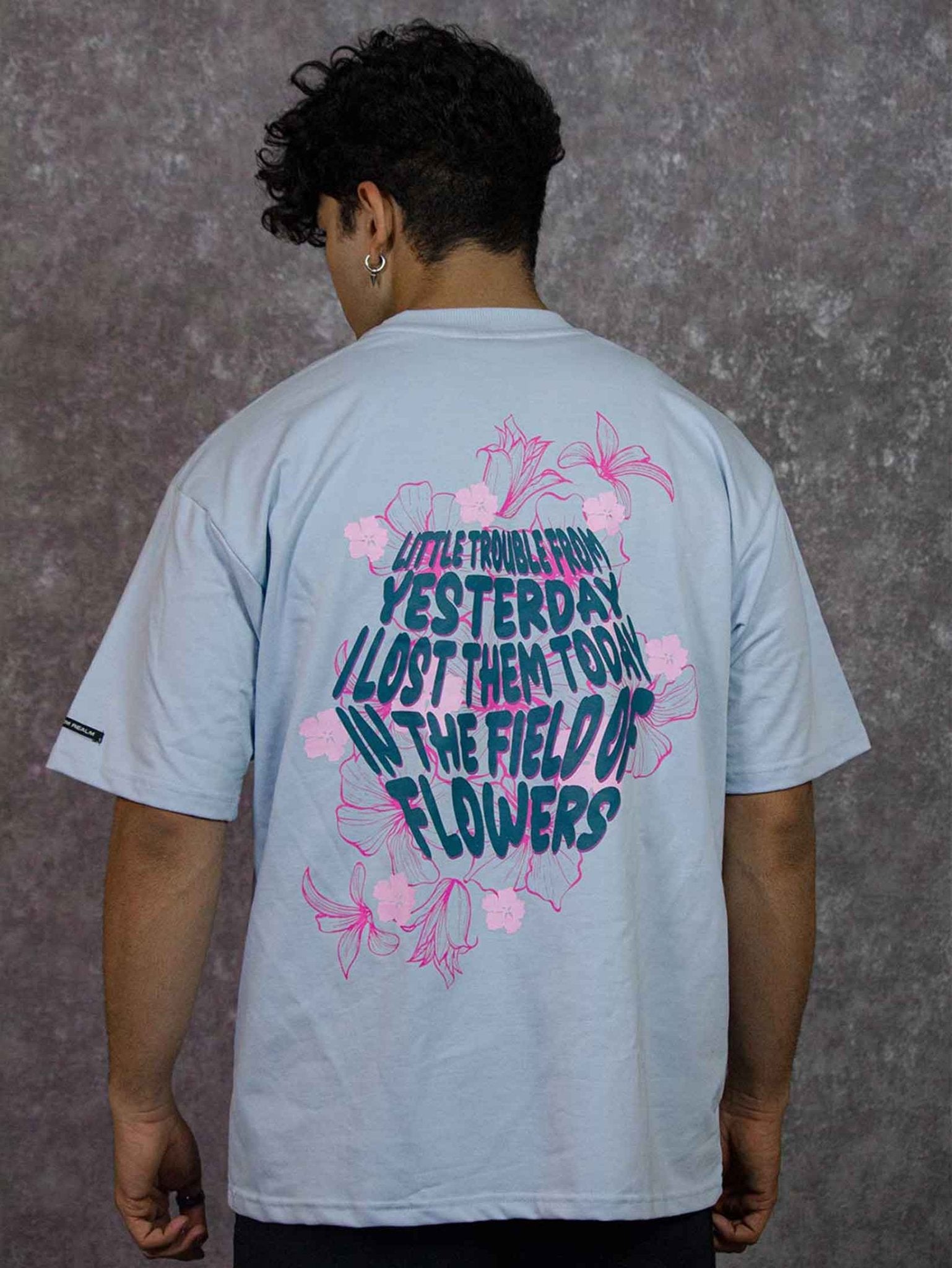 FIELD OF FLOWERS T - SHIRT waterproof vinyl decal for laptop, bike, car & bottle