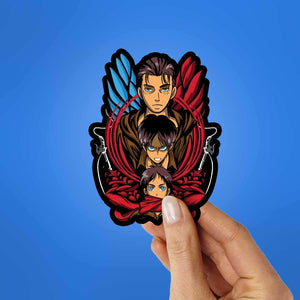 Fighting Titan Sticker waterproof vinyl decal for laptop, bike, car & bottle