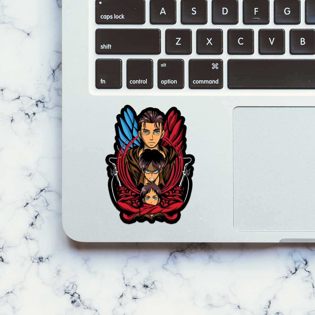 Fighting Titan Sticker waterproof vinyl decal for laptop, bike, car & bottle
