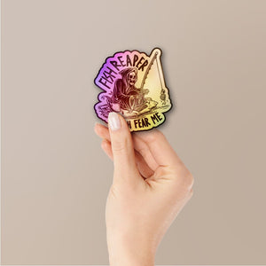 Fish Reaper Fear Me Holographic Stickers - Holographic stickers | STICK IT UP