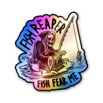Fish Reaper Fear Me Holographic Stickers - Holographic stickers | STICK IT UP
