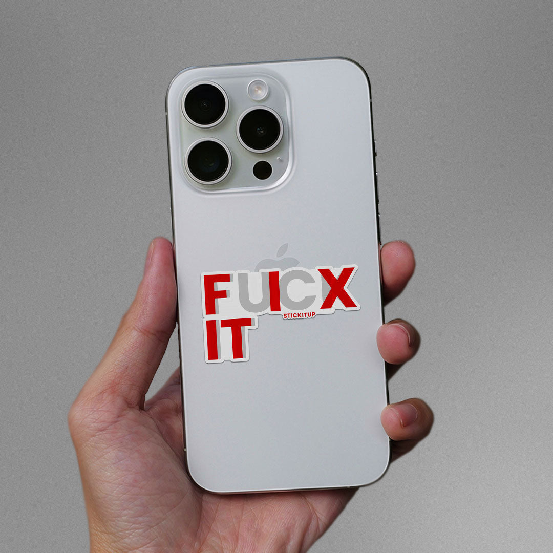 Fix It Sticker waterproof vinyl decal for laptop, bike, car & bottle