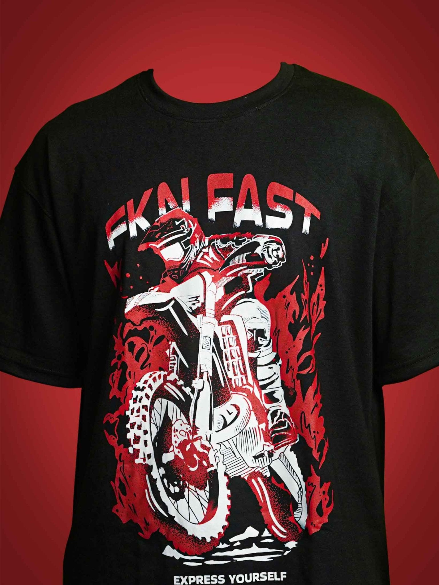 FKN FAST OVERSIZED T - SHIRT waterproof vinyl decal for laptop, bike, car & bottle