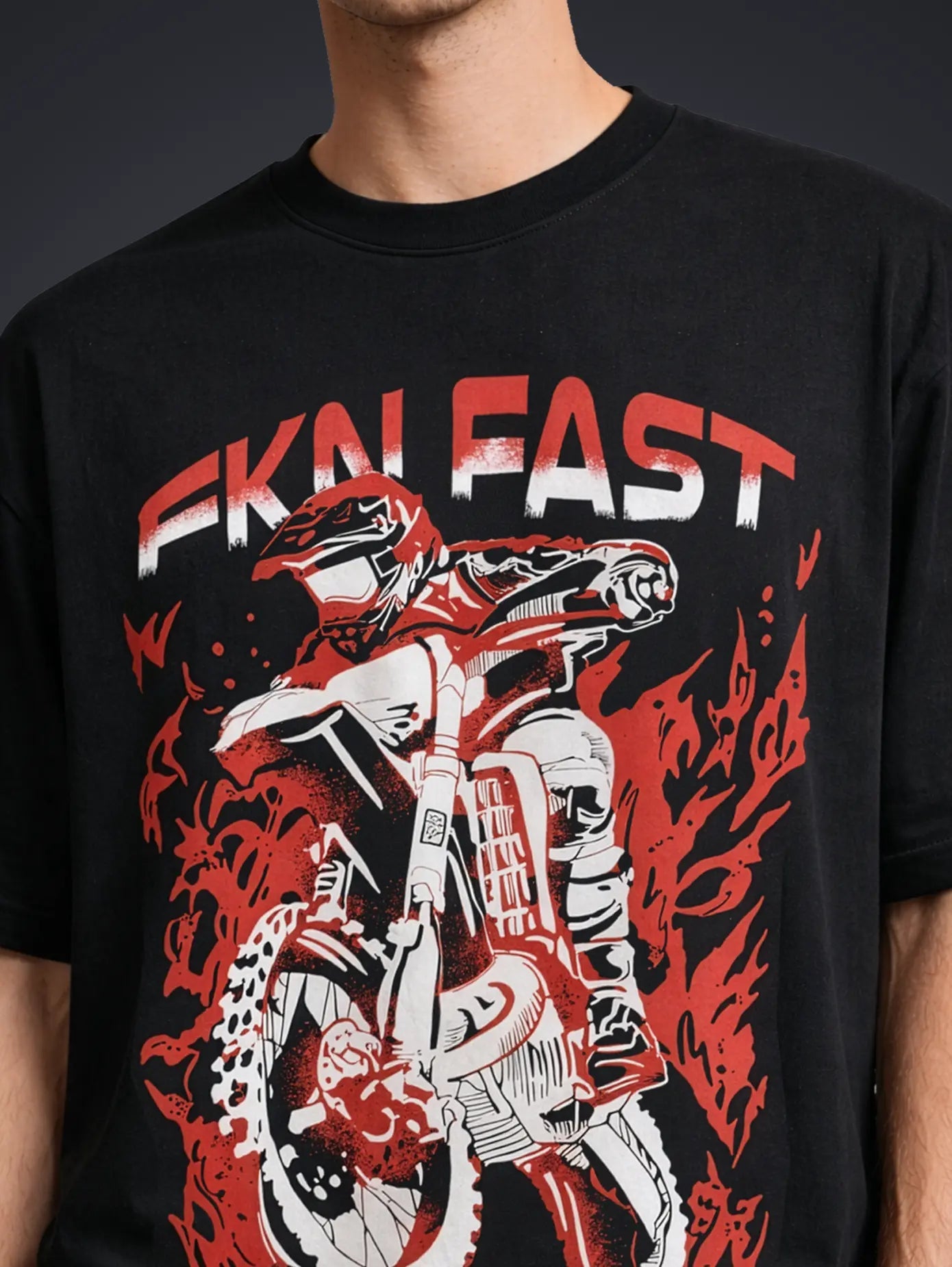 FKN FAST OVERSIZED T - SHIRT waterproof vinyl decal for laptop, bike, car & bottle