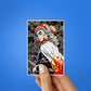 Flame Haired Warrior Glitter Sticker