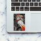 Flame Haired Warrior Glitter Sticker
