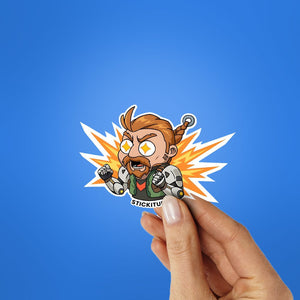 FLAME PUNCHER Sticker waterproof vinyl decal for laptop, bike, car & bottle