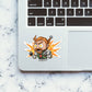 FLAME PUNCHER Sticker waterproof vinyl decal for laptop, bike, car & bottle