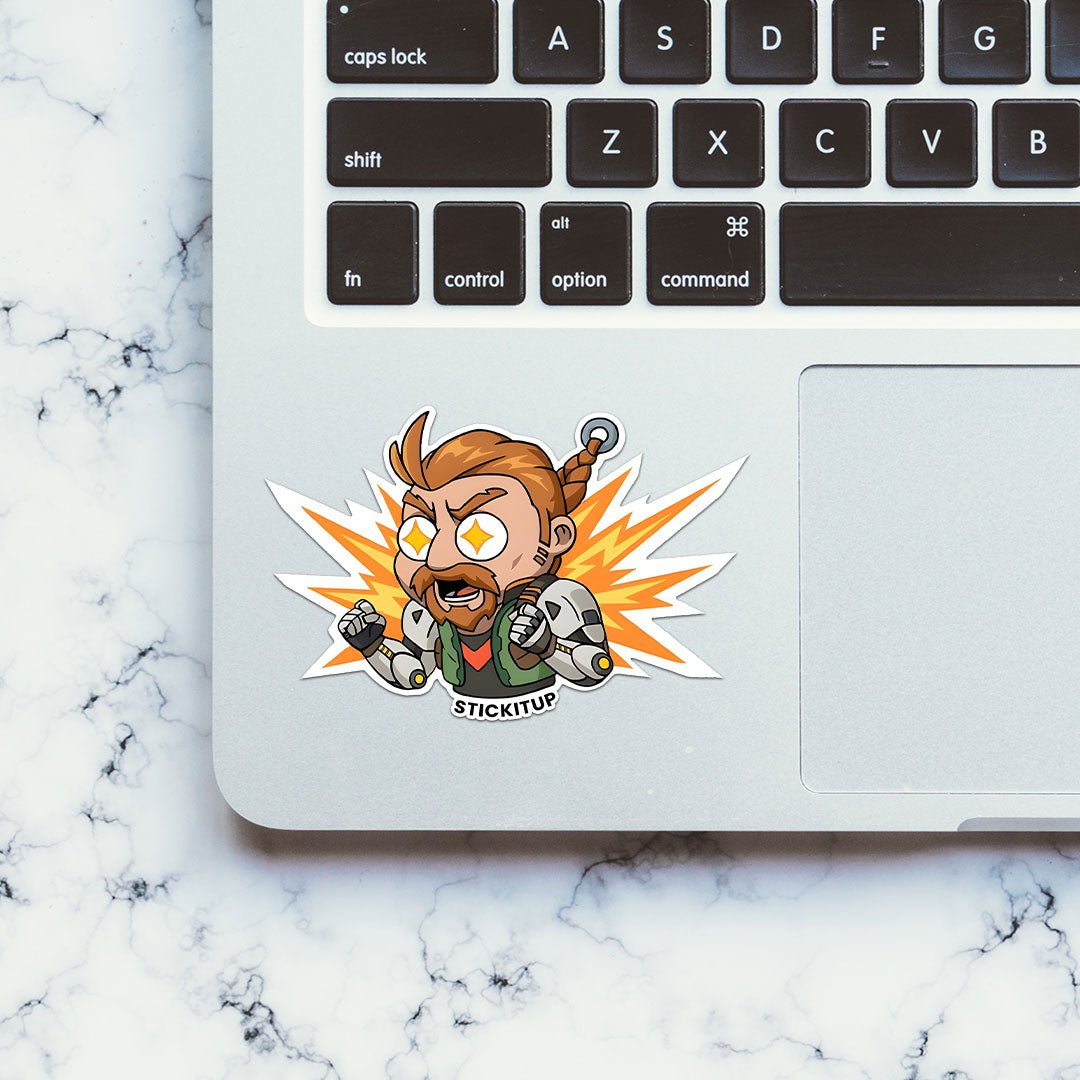 FLAME PUNCHER Sticker waterproof vinyl decal for laptop, bike, car & bottle