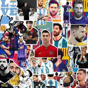 Football Sticker Packs [50 sticker] waterproof vinyl decal for laptop, bike, car & bottle