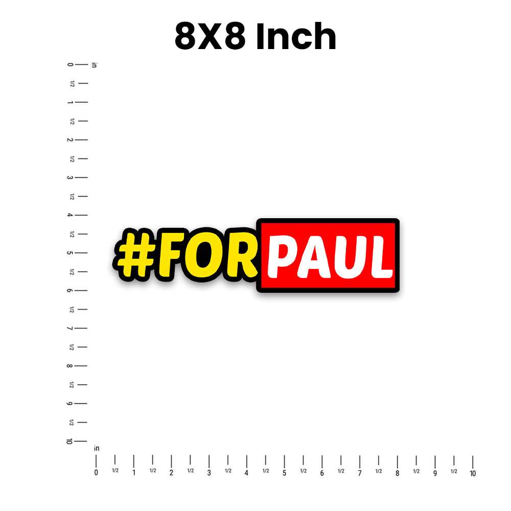 For Paul Bumper Sticker waterproof vinyl decal for laptop, bike, car & bottle