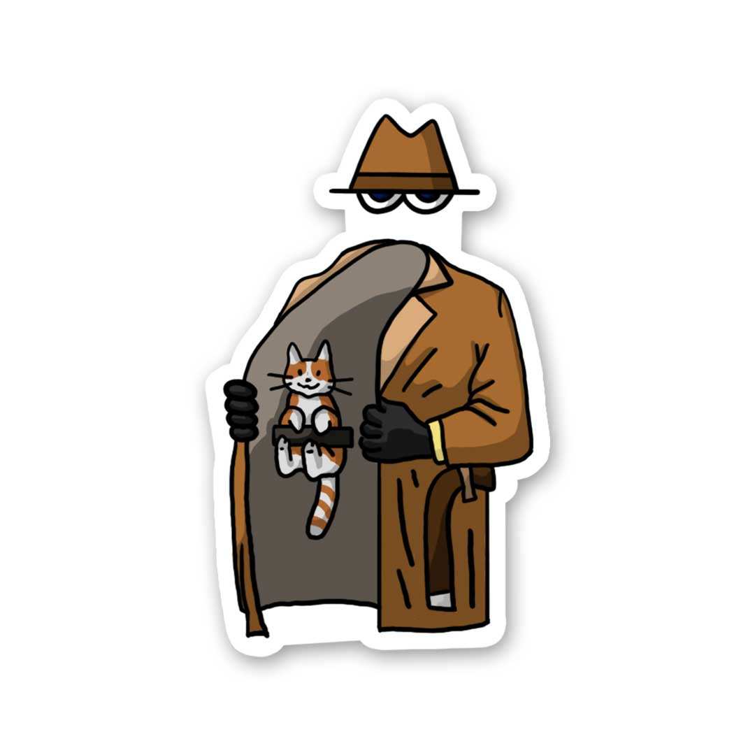 Found The Cat Sticker waterproof vinyl decal for laptop, bike, car & bottle