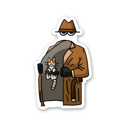 Found The Cat Sticker waterproof vinyl decal for laptop, bike, car & bottle