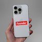 Founder Sticker waterproof vinyl decal for laptop, bike, car & bottle
