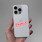 Fragile Sticker waterproof vinyl decal for laptop, bike, car & bottle