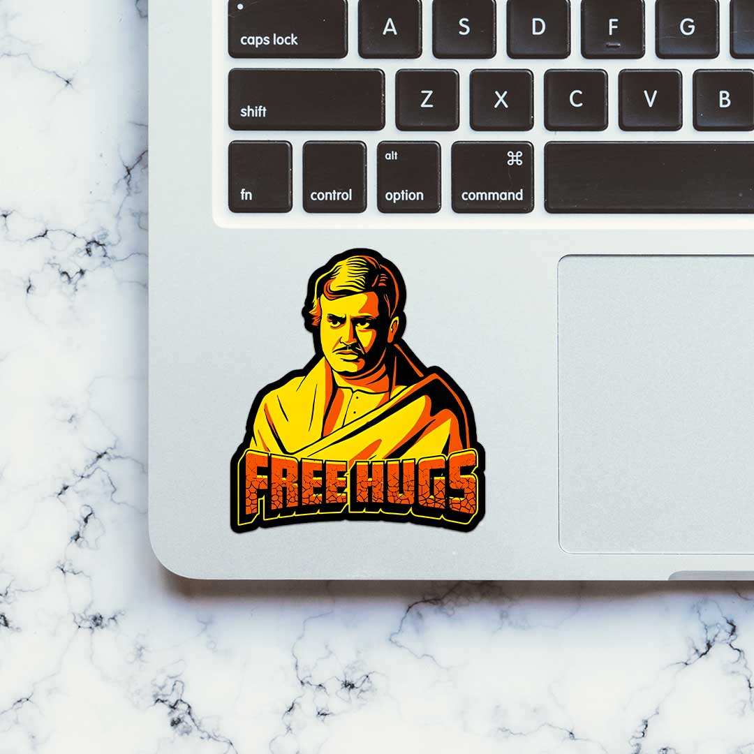 Free Hugs 0.1 Sticker waterproof vinyl decal for laptop, bike, car & bottle