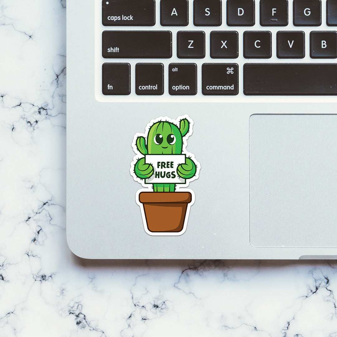 Free Hugs Sticker waterproof vinyl decal for laptop, bike, car & bottle