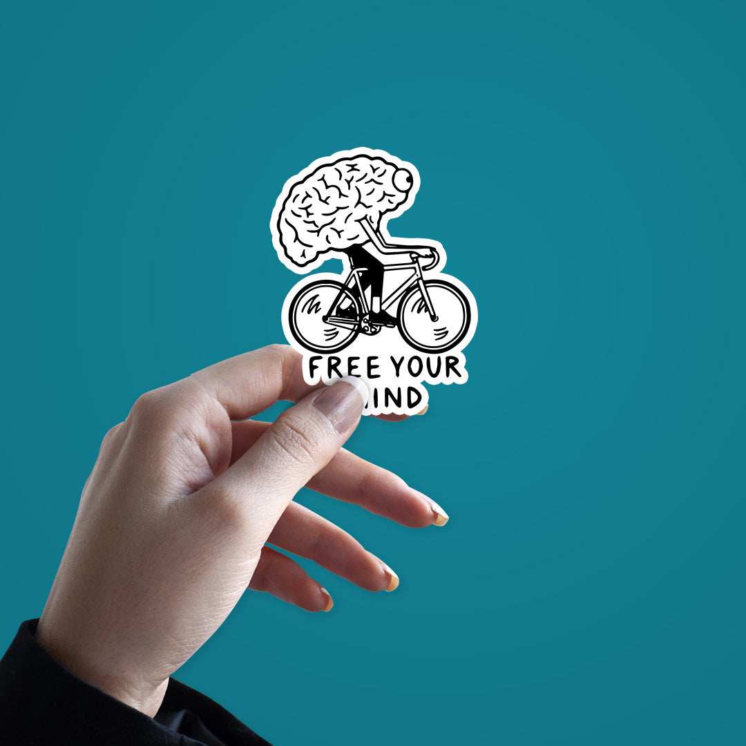 Free Your Mind Sticker waterproof vinyl decal for laptop, bike, car & bottle