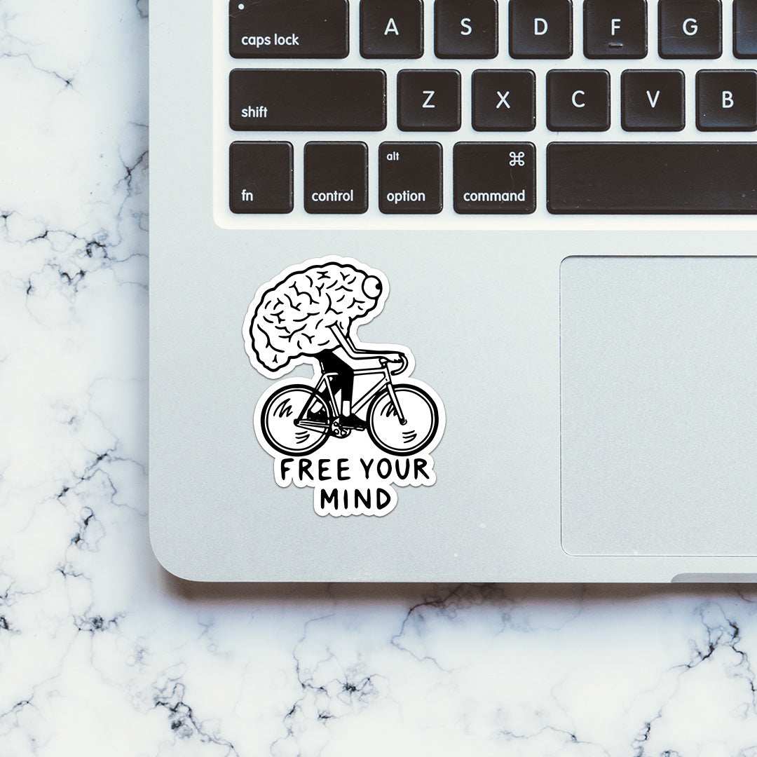 Free Your Mind Sticker waterproof vinyl decal for laptop, bike, car & bottle