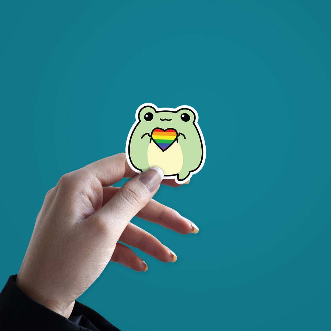 FROG Sticker waterproof vinyl decal for laptop, bike, car & bottle