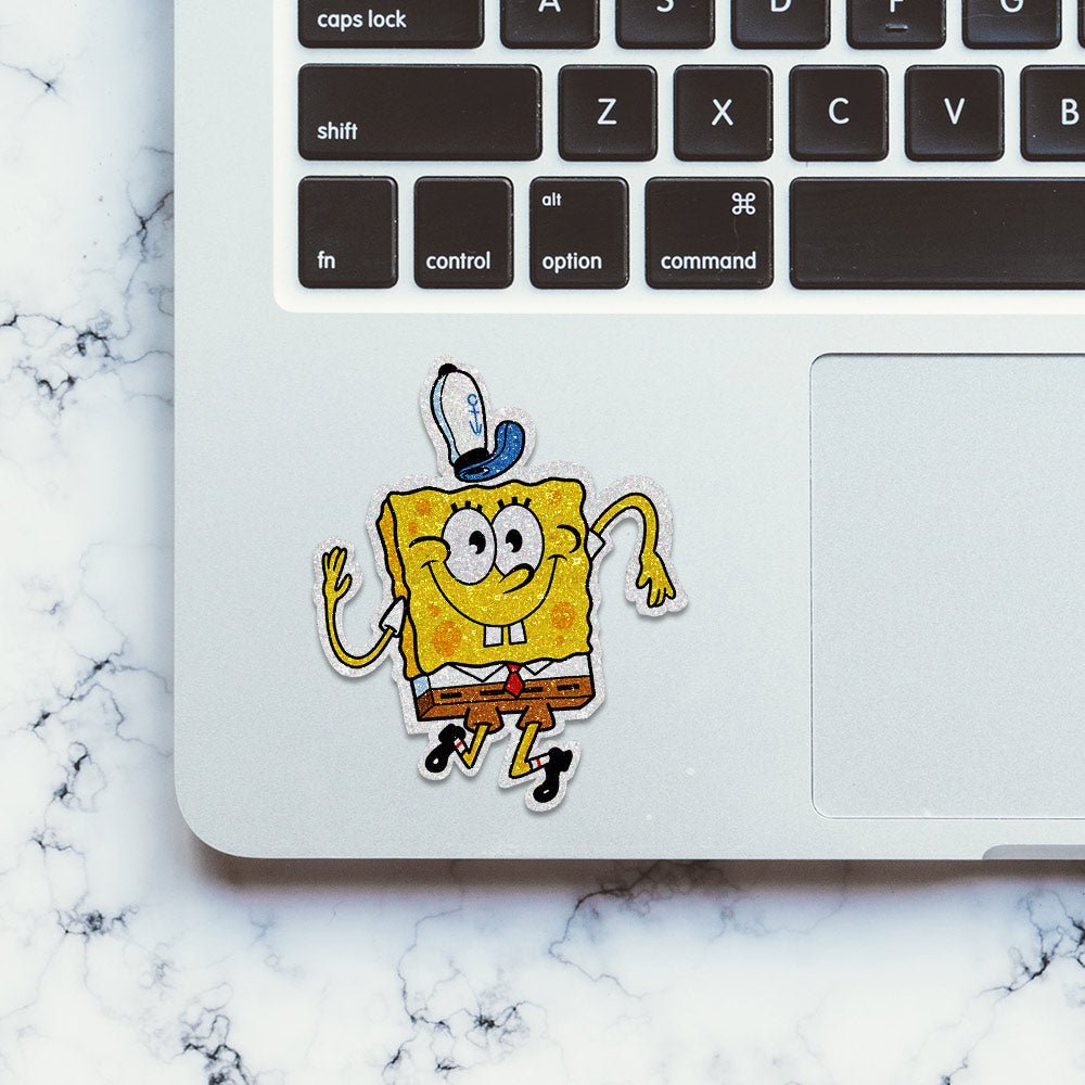Fry Cook Glitter Sticker waterproof vinyl decal for laptop, bike, car & bottle