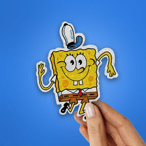 Fry Cook Glitter Sticker waterproof vinyl decal for laptop, bike, car & bottle