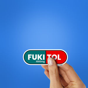 Fukitol Sticker waterproof vinyl decal for laptop, bike, car & bottle